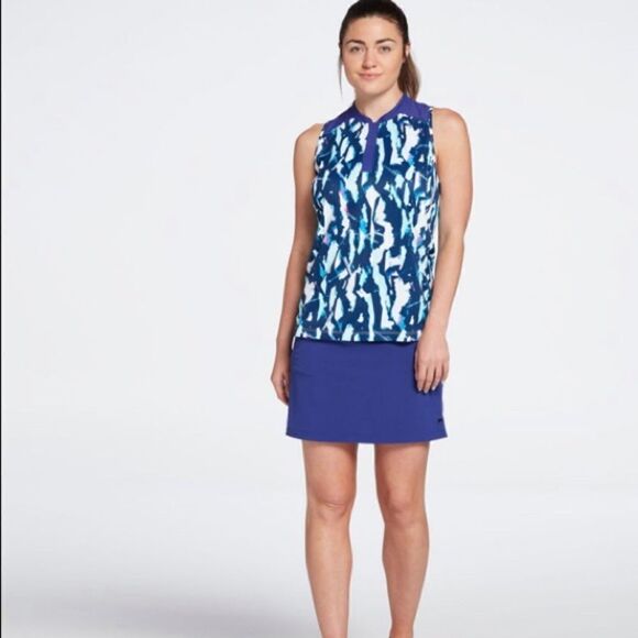 Slazenger Women's Fragment Back Slit Sleeveless Golf Polo medium - Picture 2 of 7